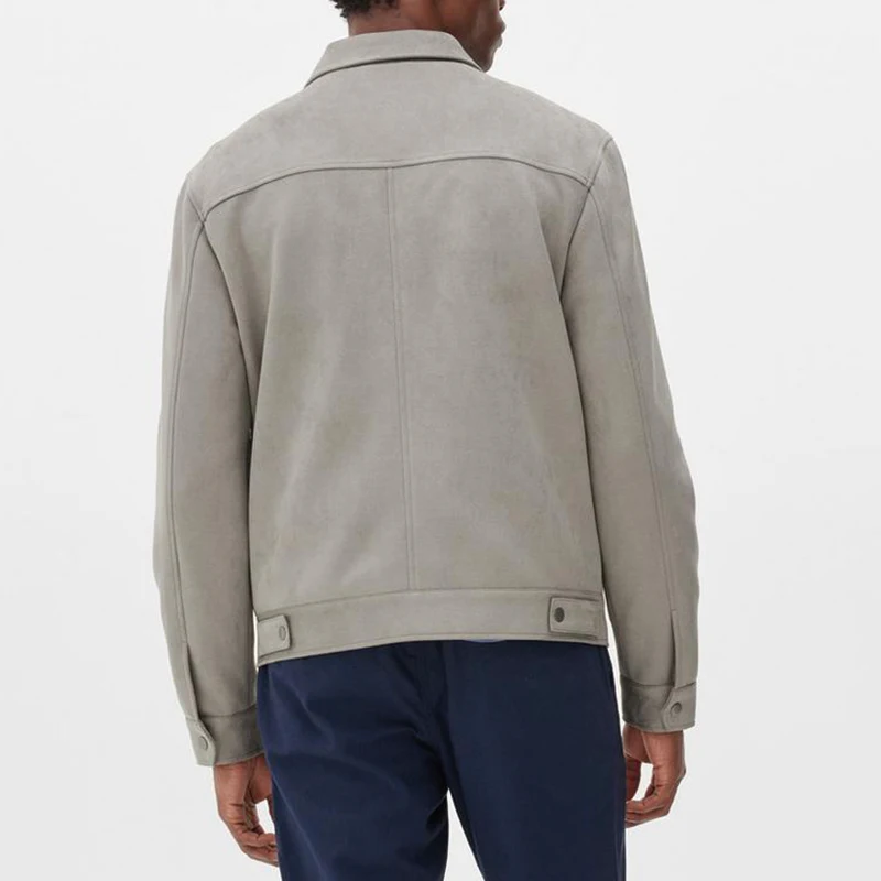 Latest Design Mountain Streetwear Blank Softshell Full Zip Polar Suede Jacket Men