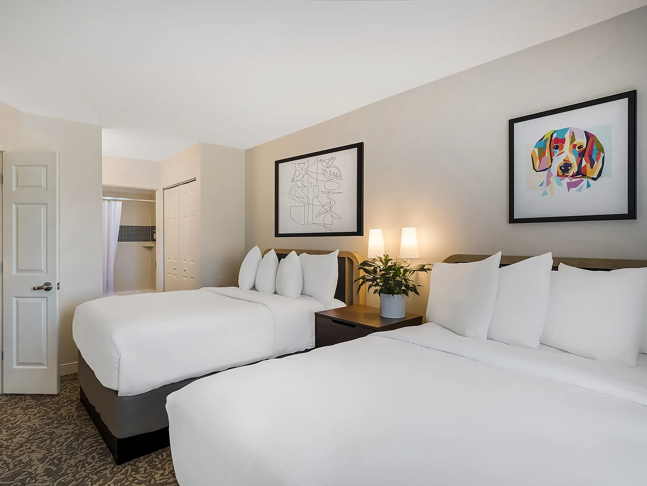 Sonesta ES Suites 5-Star Hotel Furniture Modern Bedroom Set Living Room Apartment Solid Wood MDF Panel