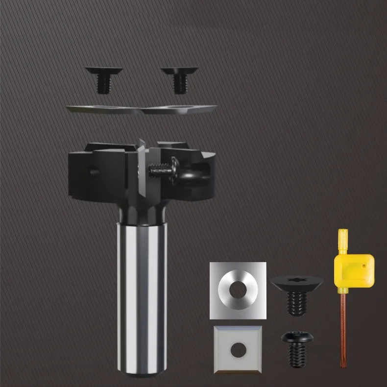 CNC Spoilboard Surfacing Router Bit Slab Flattening Insert Carbide Wood Planer Router Bits Planing Bit for Woodworking