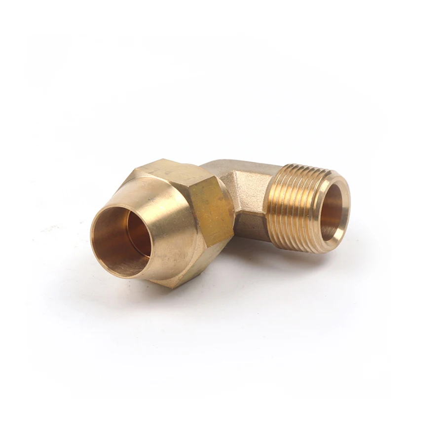 High Precision 90 Degree Elbow Female To Male Flare Adaptor Fittings Brass Flare Male Elbow