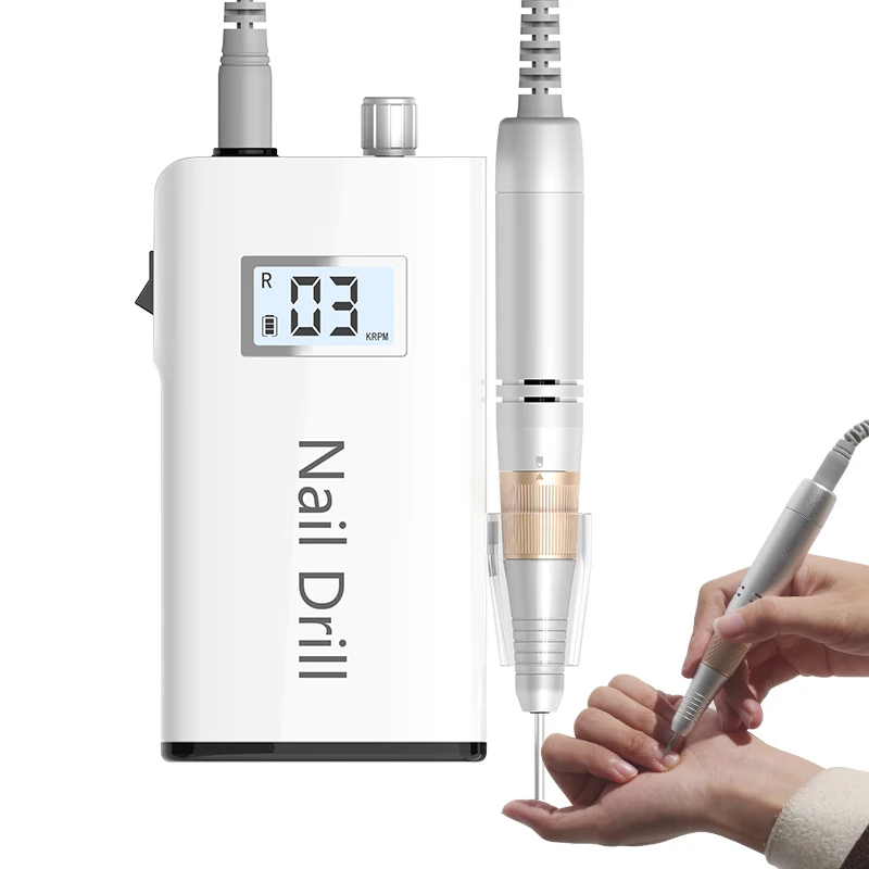 DONGRI 2036A upgrade handpiece e file nail drill machine 30000rpm wireless rechargeable nail drill