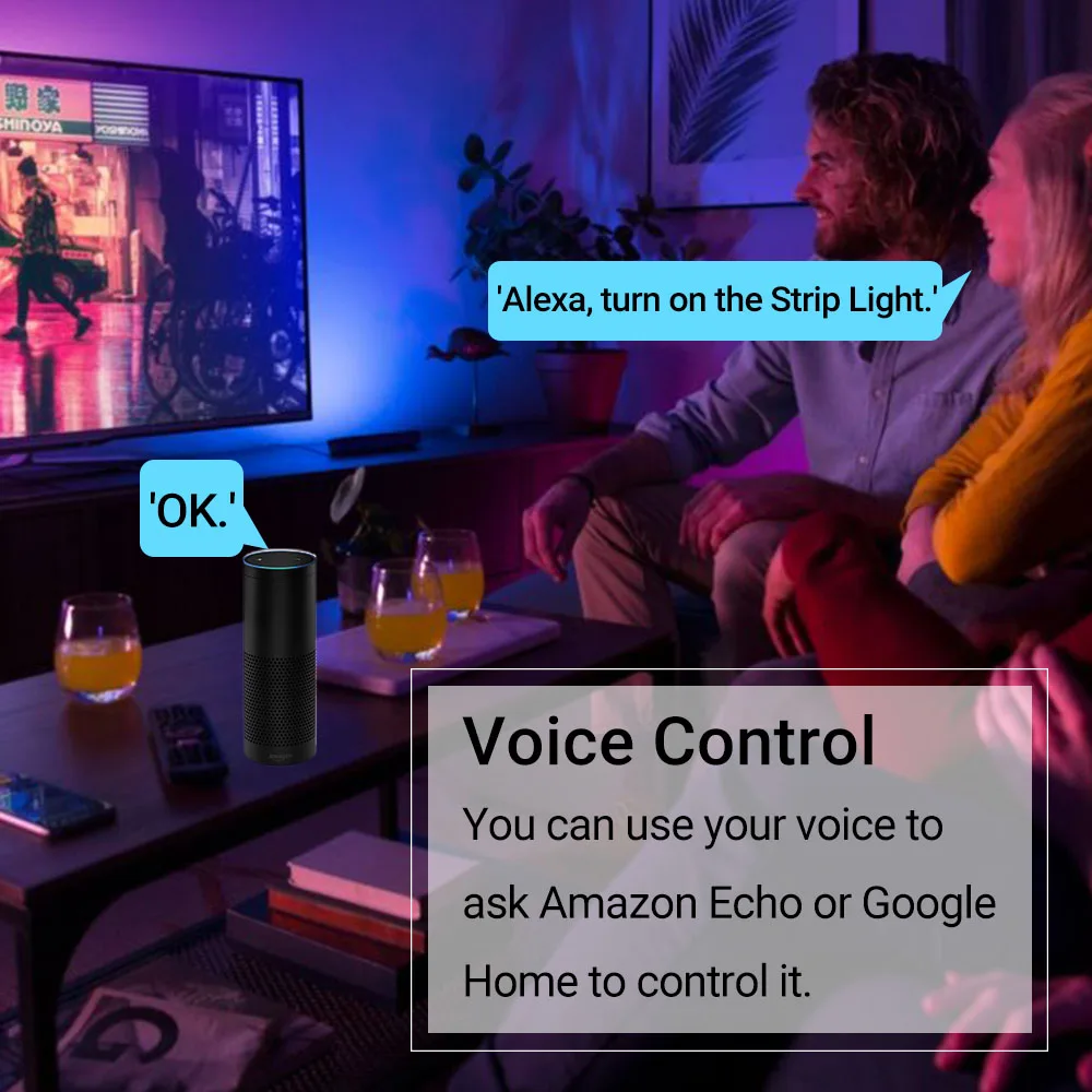 Amazon hot selling color changing smart wifi led strip lights 5m 10m 15m 20m with remote control  for home decoration