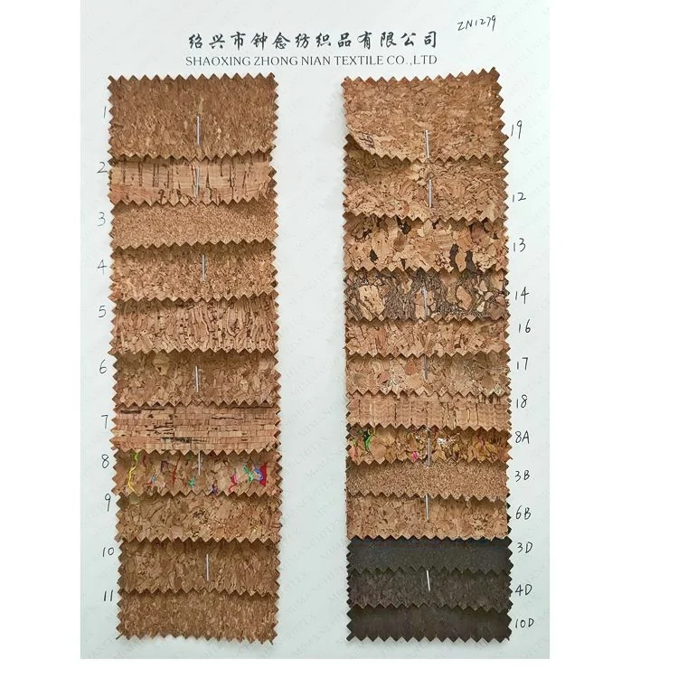 Eco-Friendly High Standard Synthetic Leather Soft Vegan Real Cork Leather Natural Cork Fabric For Bag Making