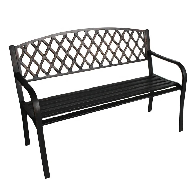 Patio Bronze Cast Iron Garden Bench Outdoor Furniture