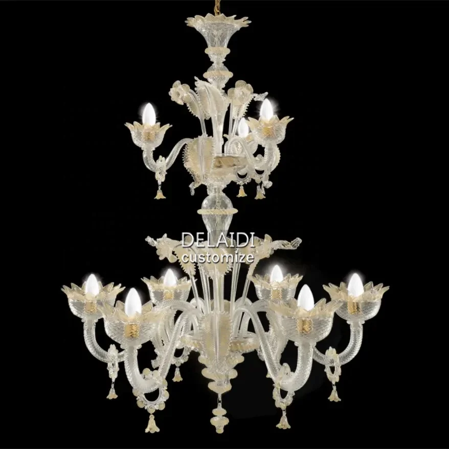 murano glass flower chandelier dining room hotel living room customize luxury italy design handmade glass chandelier