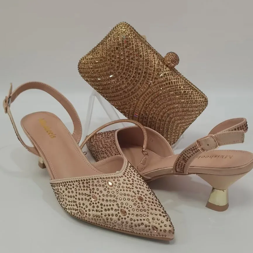 Luxurious elegant genuine leather material women high heel shoes manufacturer woman wedding pumps low For Sales