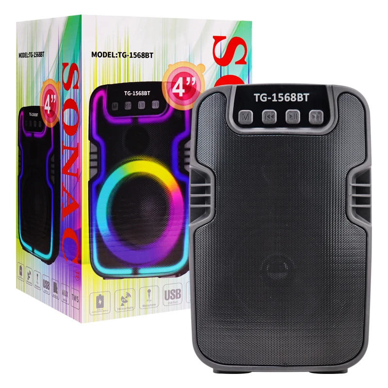 SONAC TG-1568BT Wireless HIFI 3D Stereo Subwoofer Audio Boombox Music Portable  Speakers