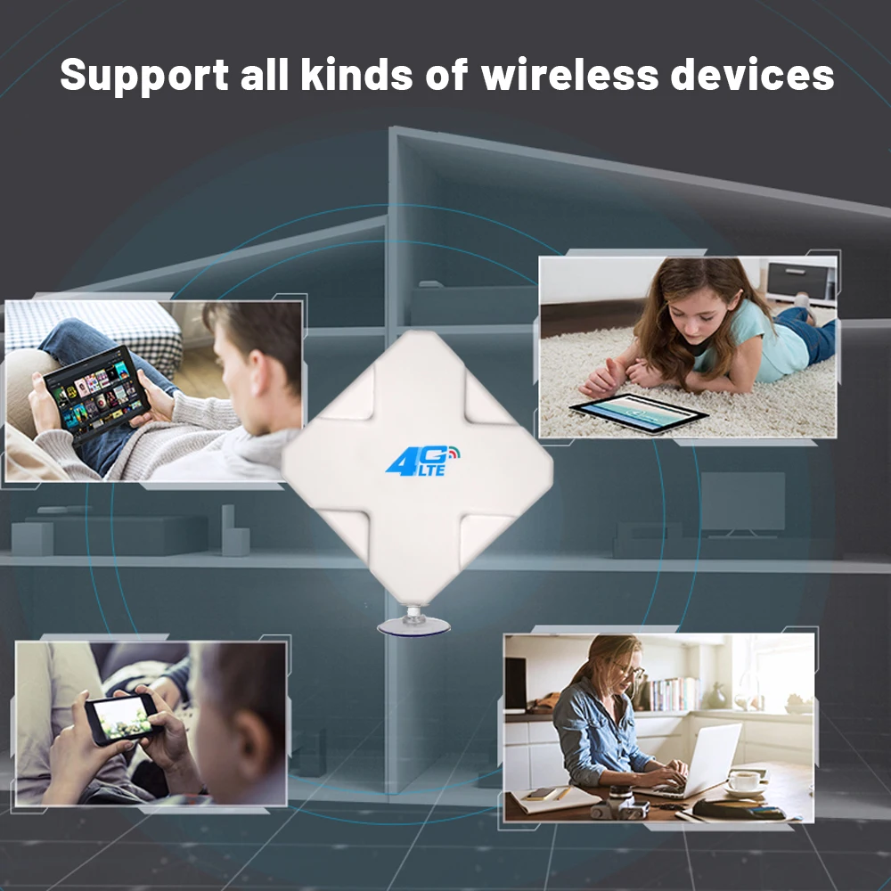 High Gain 35dbi Lte Antenna 4g Digital Dual Mimo Panel Gsm/3g Wifi Signal Booster Outdoor Flat Panel Antenna Router 4G