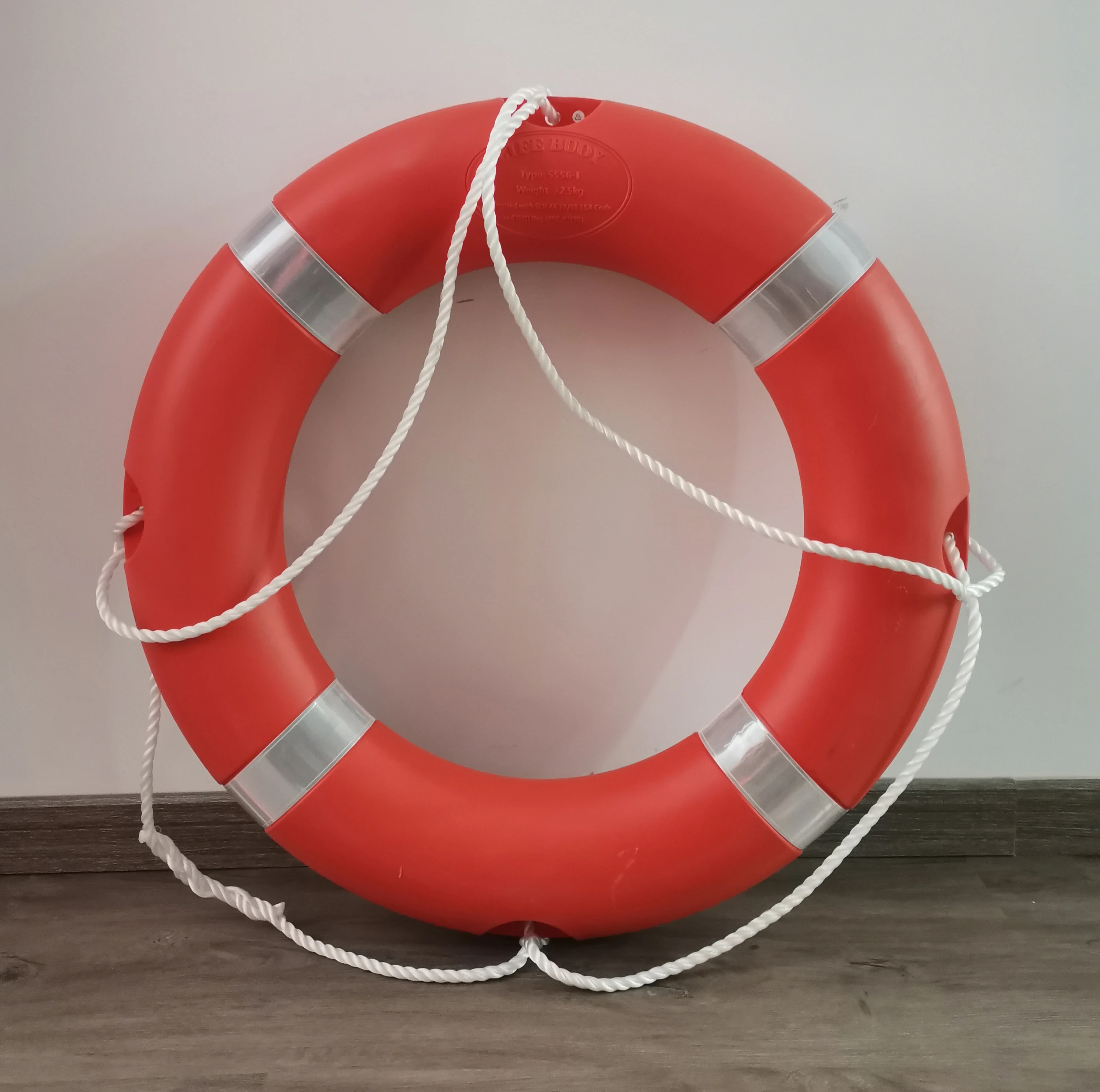 High Quality Marine Safety Buoy SOLAS Approved 2.5kg Rescue Buoy Adult Kids Life Saving Ring with Reflective Tapes