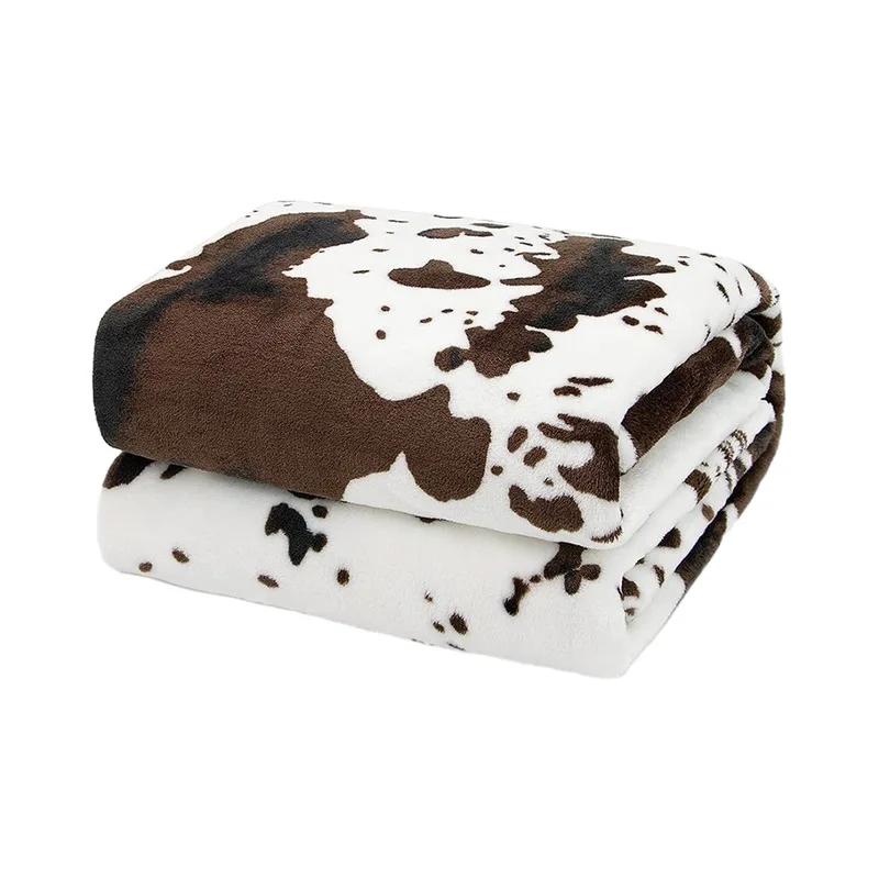 Hot popular soft milk print flannel blanket for living room