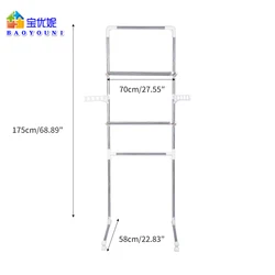 Shanghai Manufacture Metal 2 Layers Sundries Storage Over Toilet Rack Bathroom Organizer Washroom Rack Space Saver