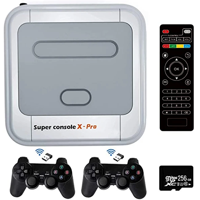 Портативный 64G Super Console X Pro встроенный 33000 + видео геймпад Беспроводная Ретро игровая