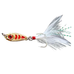 Full Water Gold And Silver Vibrator Metal  Fishing Lure Spoon Jigging