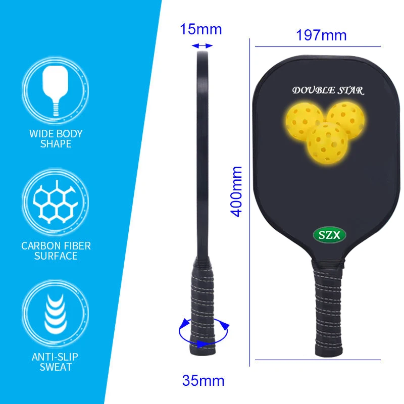 Popular Customized Pickle Ball Paddle Polypropylene Honeycomb Core Graphite Face Cushion Pickleball Paddle set