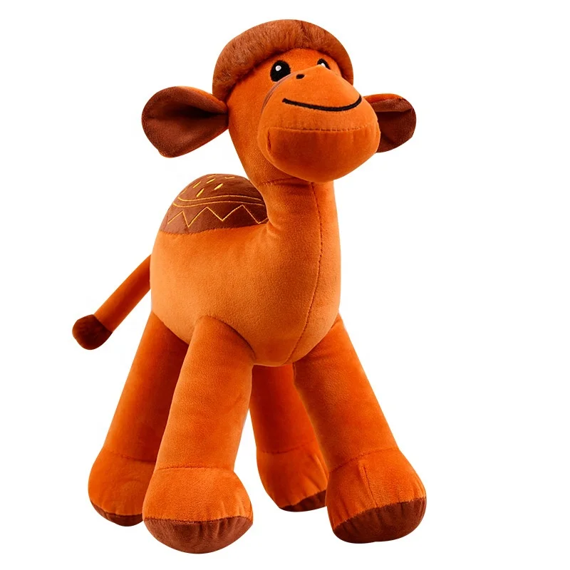25cm promotion desert camel plush toy home decor embroidery LOGO stuffed animal soft doll customized mascot for gift