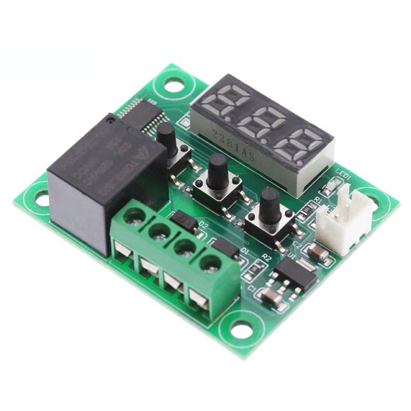 DC 12V W1209 светодиодный цифровой термостат контроль температуры термометр термо контроллер модуль автоматического включения света NTC датчик прозрачный чехол коробка