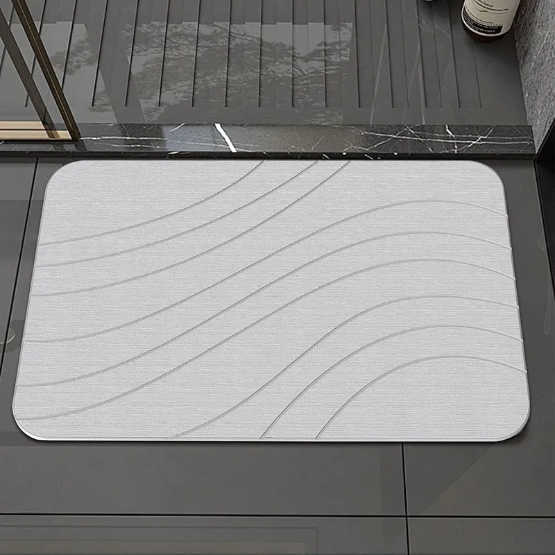 Factory New Solid Color Fast Drying Super Absorbent Non-Slip Diatom Stone Bath mat
