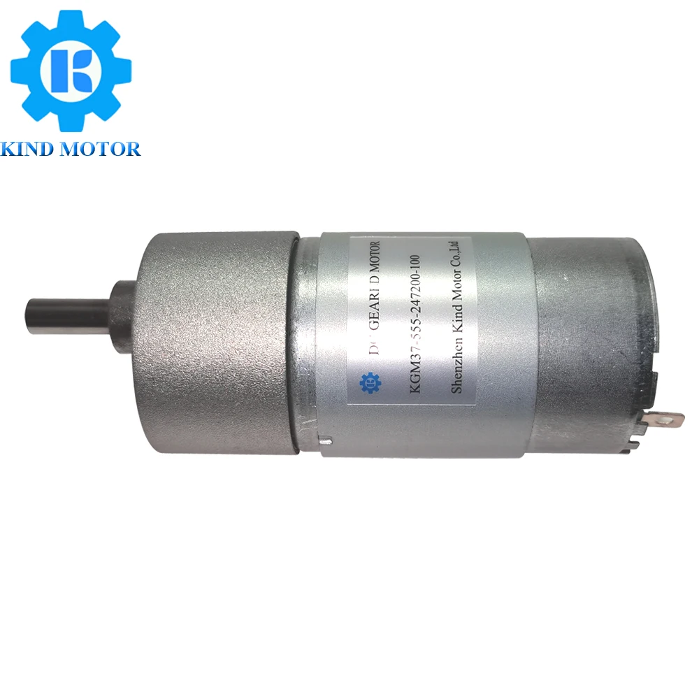 High torque low noise GM37-555 37mm 131:1 dc 6v-36v dc gear motor with encoder