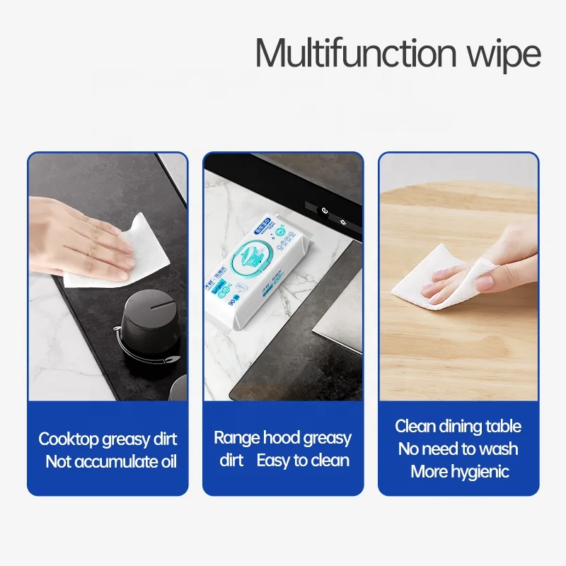 OEM household large capacity pearl pattern nonwoven fabric and APG wet tissue cloth wipes for kitchen