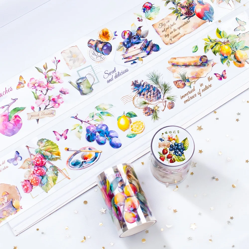 Custom PET Washi Tapes Sticker Transparent PET Tape Waterproof Clear Journal PET Tape for Scrapbooking