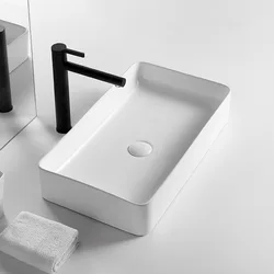 White Single Porcelain Hotel Restaurant Luxury Ceramic Washbasin Bathroom Vanity Wash Basin Bathroom Sinks