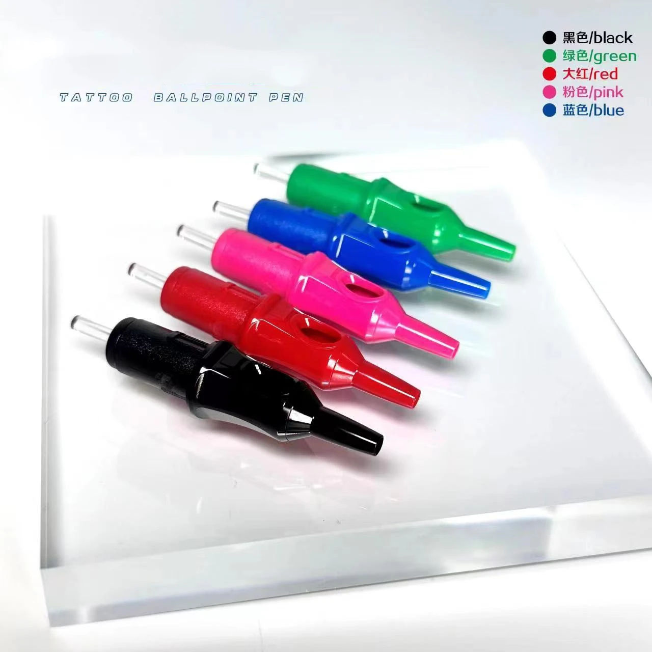 20pcs/bag Aseptic Packaging Wax Seal Anti-drying Design Tattoo Set Integrated Ballpoint Colour Pen Cartridge Needle