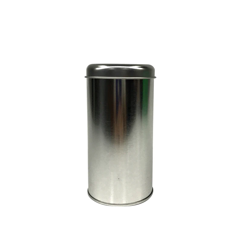 Factory Direct Custom Size Tea Metal Box Food Safe Tinplate Round Silver/ Gold Coffee Tin Canister