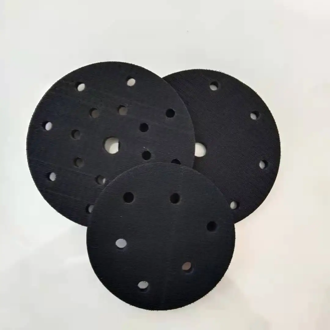 5 Inch 6 Hole Cheap Air Sander Polishing Machine Backing Plate OrbitalSanding Polisher Pads Dual Palm Rubber Random Pad