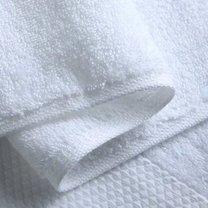 Custom Logo Size 100 Cotton Towel Water Absorbing Anti Slip Plain White Hotel Bath Mat