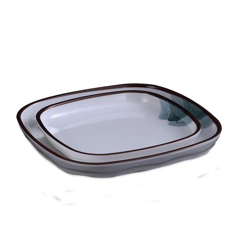 European Style High Quality Melamine Dinner Plates Restaurant Household Plates Dinnerware Set for Wholesale