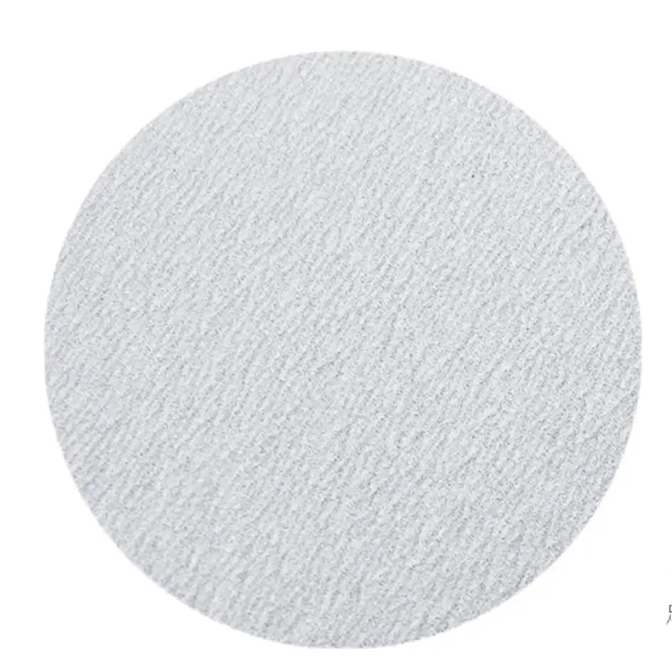 4 Inch no-hole White Flocking Round Sandpaper Aluminum Oxide Sanding paper Disc for Polishing