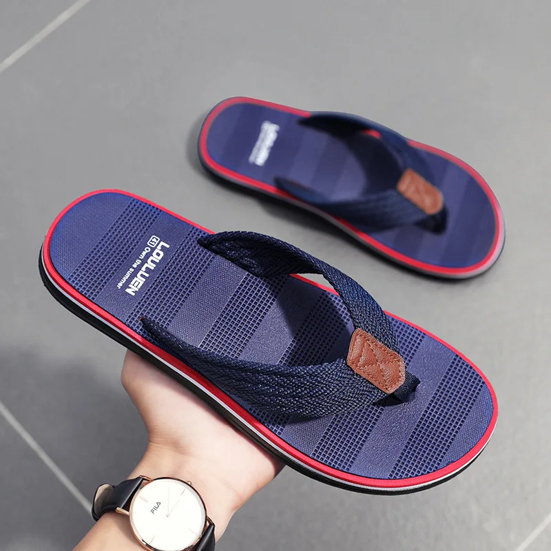 Factory Wholesale Summer Beach Casual Slipper PVC Flip-flops Outdoor Anti-slip Comfortable Men Flip-flops Slippers