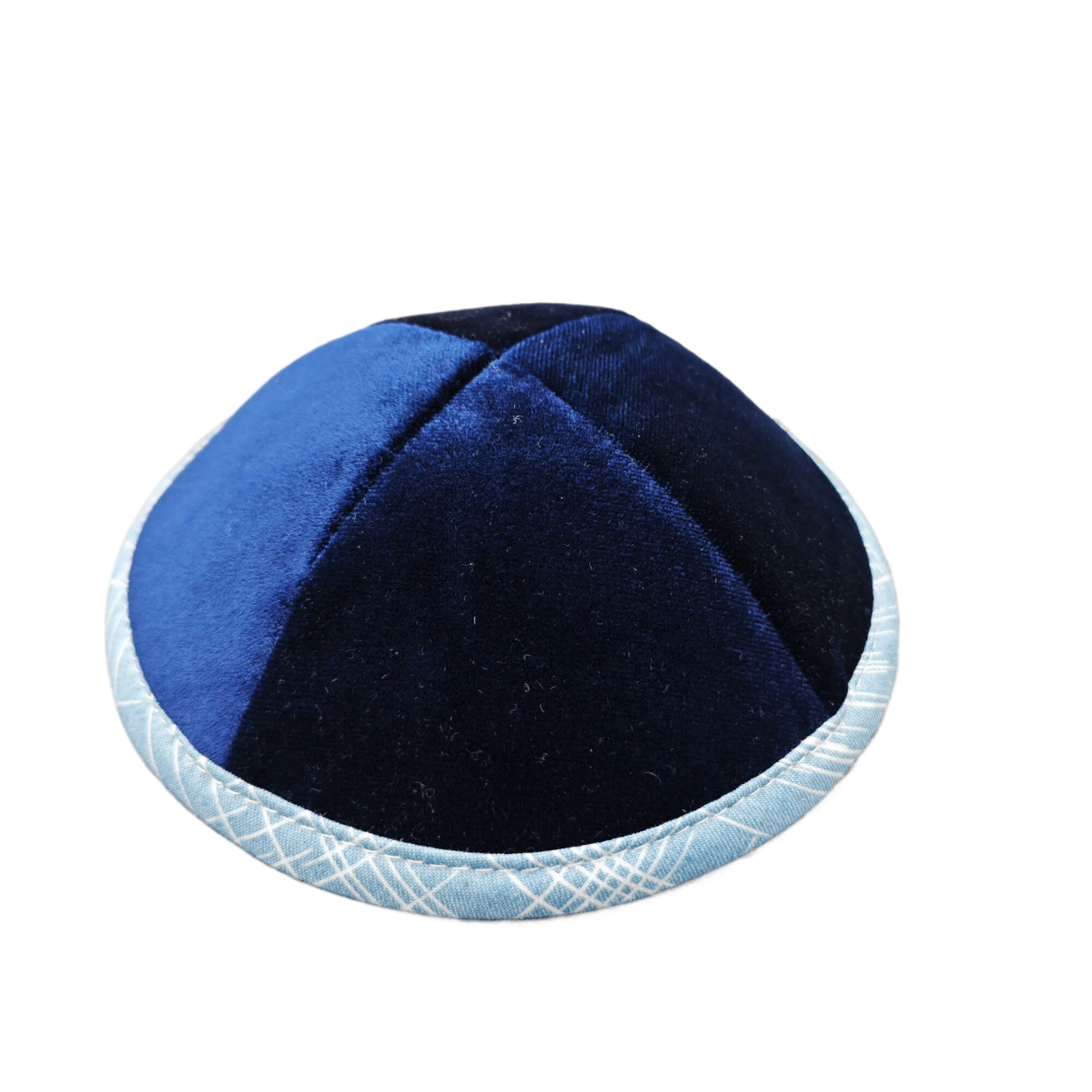 High-End Velvet Kippah Dark Blue Headcover Simple Yarmulke Hats Judaica Kippot Kipa Jewish Kippah Ceremony