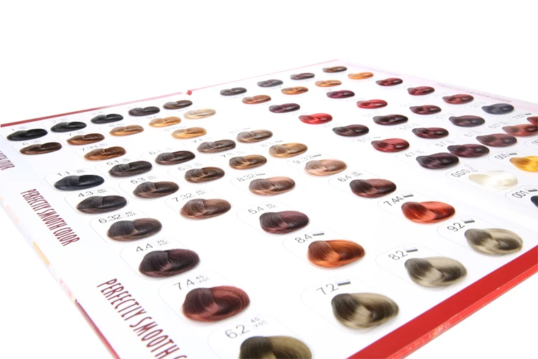 Превосходное качество и сохранение цвета 2-страница краска для волос образец цвета в таблице размеров Wella