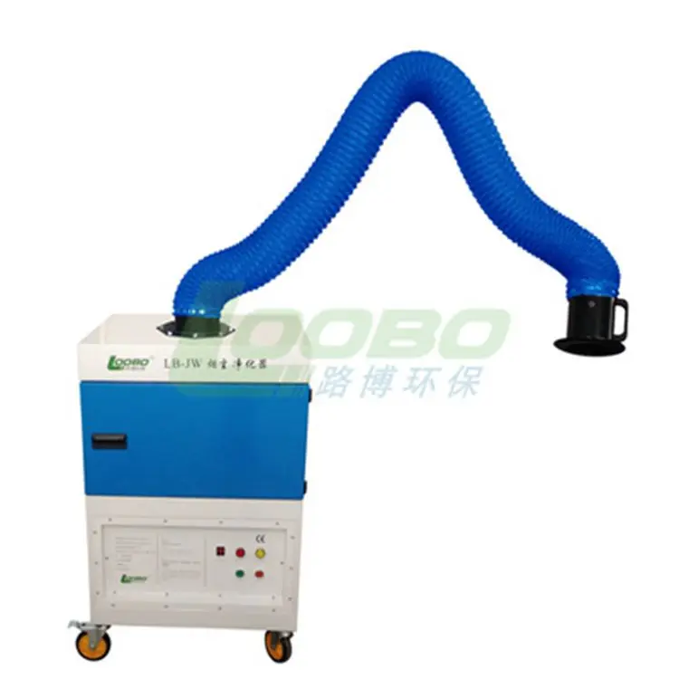 Industrial Portable Smoke Odor Eliminator Removal Activated Carbon Filter Welding Fume Extractor Machine