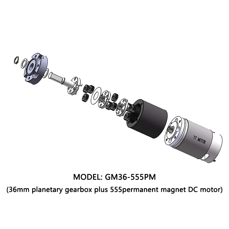 DC motor reducer Planetar reducer 12V24V 36mm high torque planetary dc gear motor GMP36-555PM