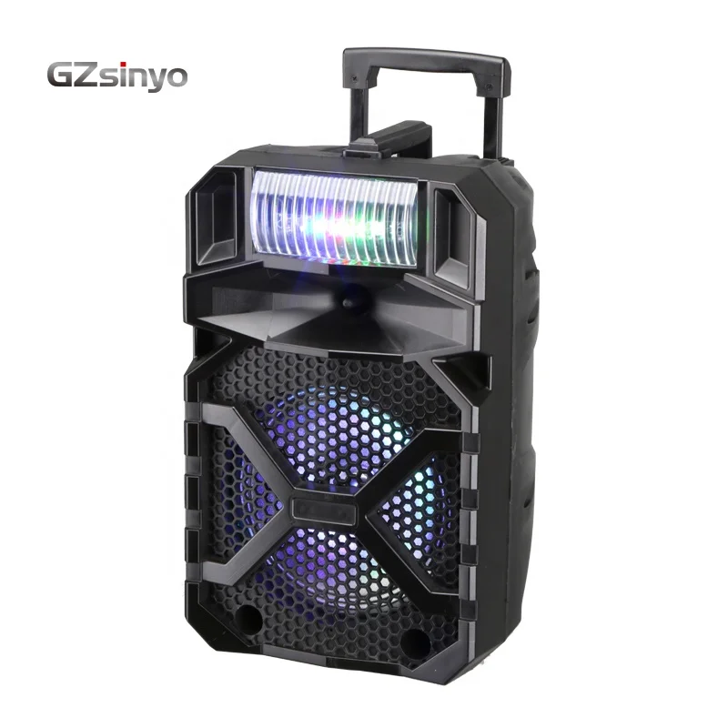 8 Inch Speaker Portable Mini blututh Speaker DJ Speaker System Subwoofer Sound Box With LED Light