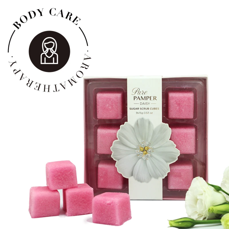 Custom Body Natural Vegan Private Label Wholesale Whitening Organic Cubes Facial Body Sugar Scrub
