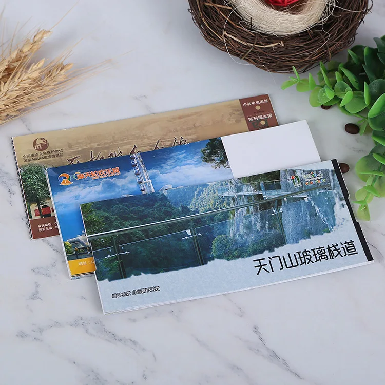 Custom thermal paper boarding pass airline ticket printing entrance ticket admission tickets Gift Certificate Cards Vouchers