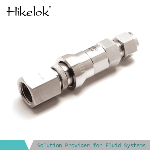 Double End Shut-off Coupling Stainless Steel 316 NPT to Ferrule Tube Fittings Fuel Quick Connector