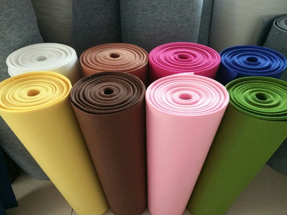 Low price felt sheet color non woven fabric synthetic felt 100% polyester custom