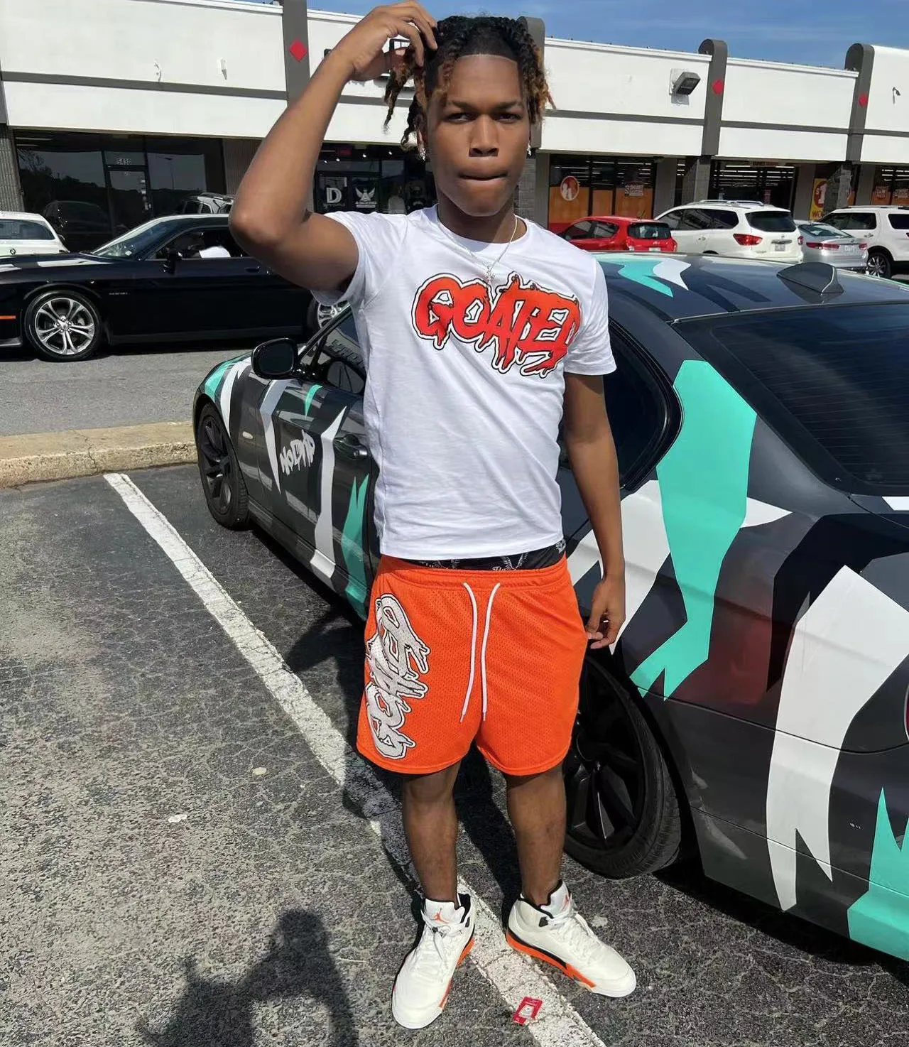 Custom Mens Summer Tracksuit 2 Piece 100% Cotton T Shirt And Mesh Shorts Set Men Wear Short Sets T Shirt With Shorts Twin Sets