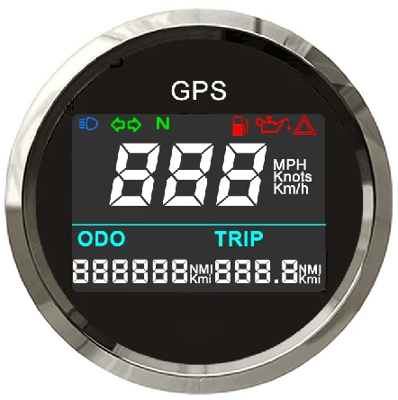  52 мм Цифровой GPS Спидометр для мотоцикла с индикатором