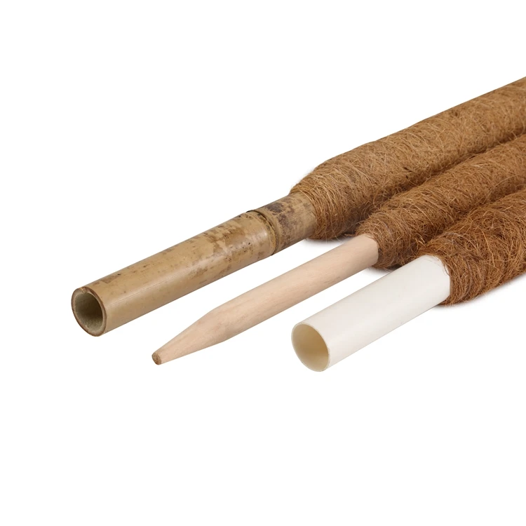 Durable using Plant Support Wooden End coir moss pole grow pole