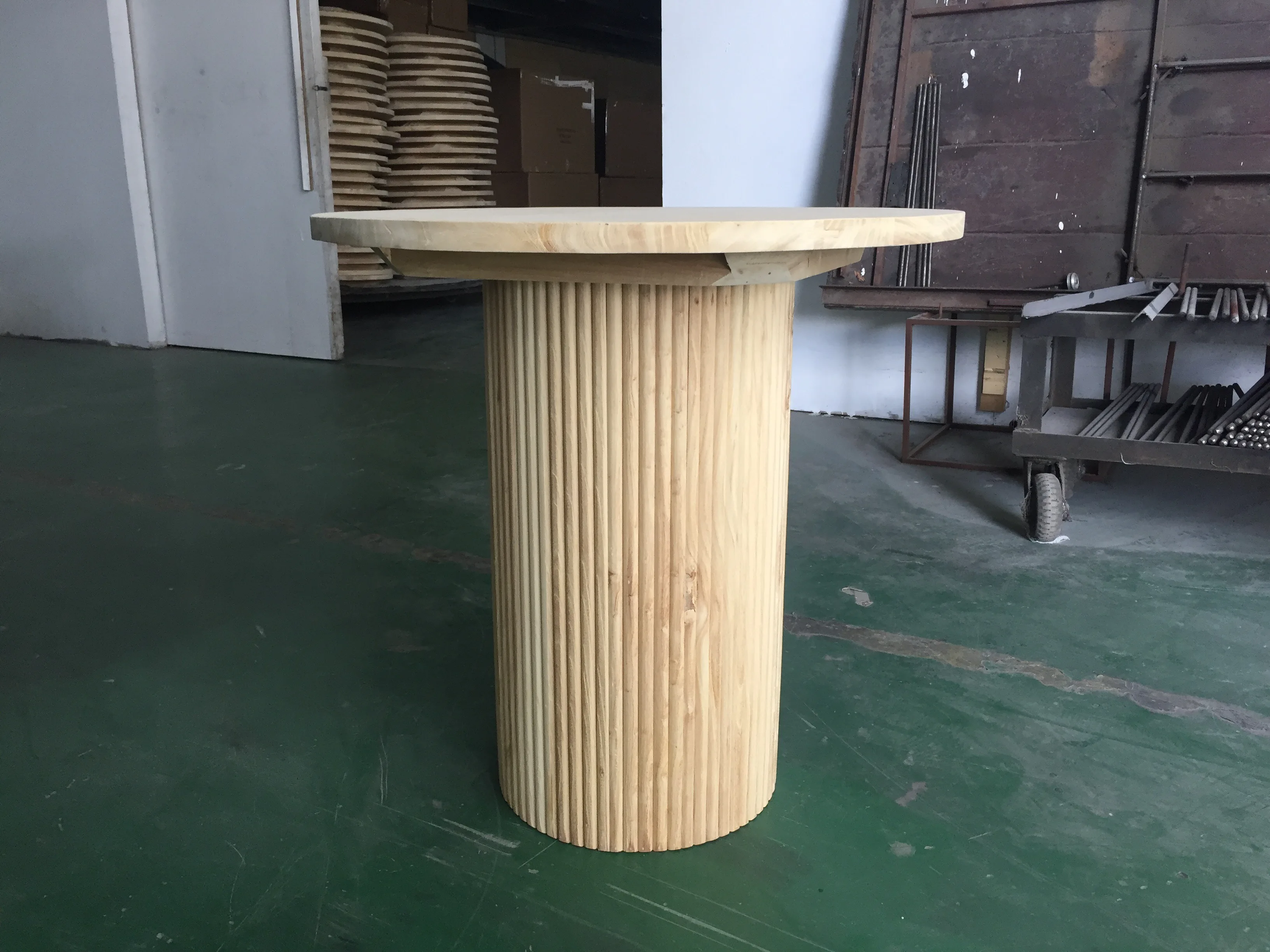 MRS WOODS 12 seater Reclaimed Natural Luxury classic Solid Elm Outdoor Round Wooden Dining Table