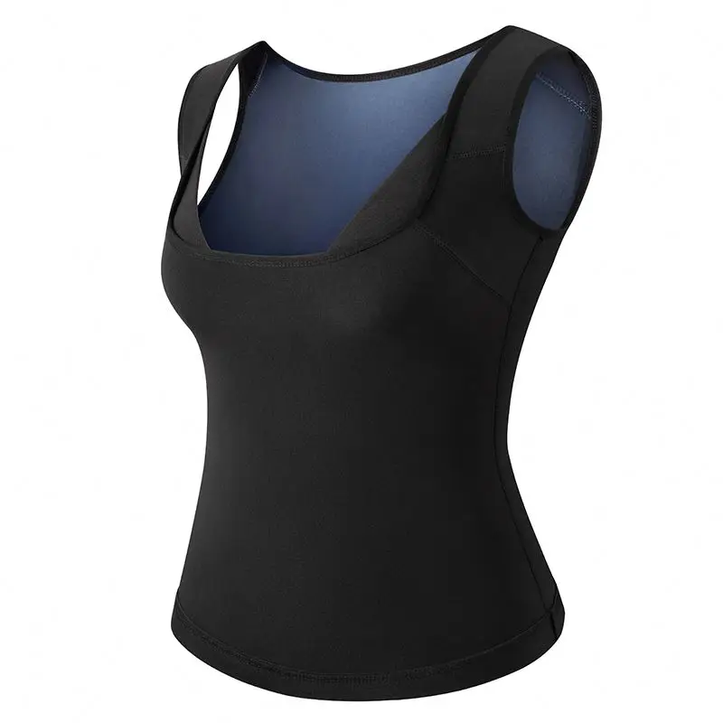 Fashion Woman Body Sculpting Sleeveless Exercise Slimming Sweat Vest Slim Fit Tops Tank Camisole Fat Burning Silm Vest Shapewear