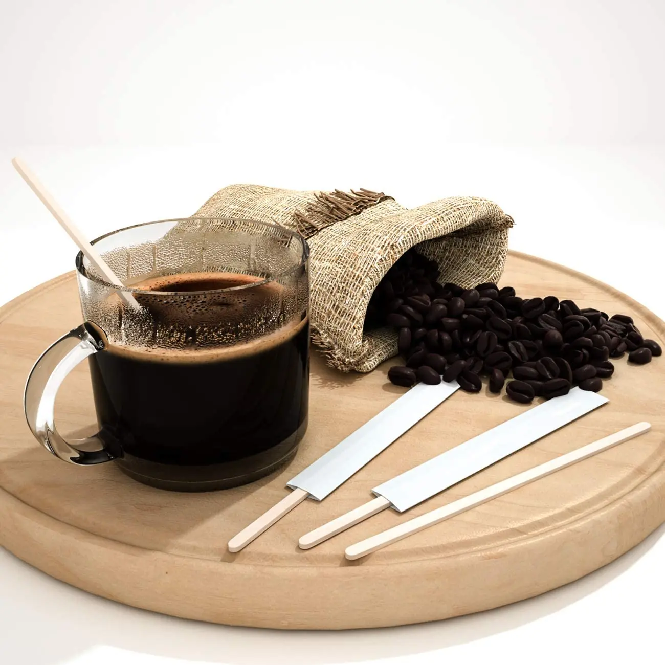 Eco Friendly Coffee Stirrers 8 Cm For Office Wooden Coffee Stirrers Stick Single Individually Pack