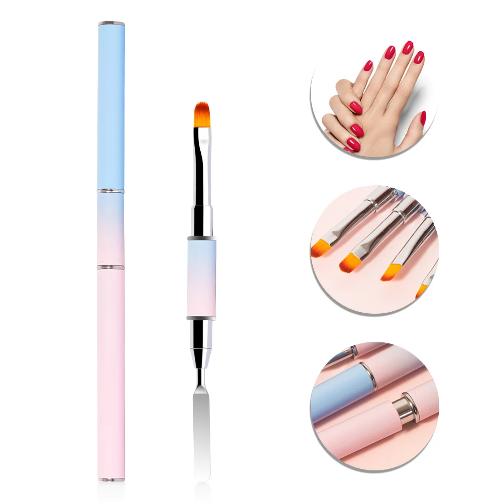 GUYO New Arrival Double-end Nail Liner Painting Brush 100% Kolinsky Acrylic Brush