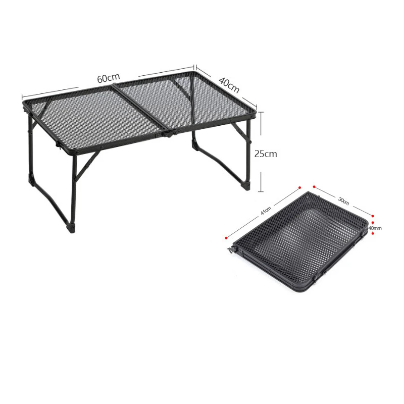 Polar Everest Portable Campfire Grill Camping Accessories Cooking BBQ Grill Folding Net Mesh Table for Outdoor Camping