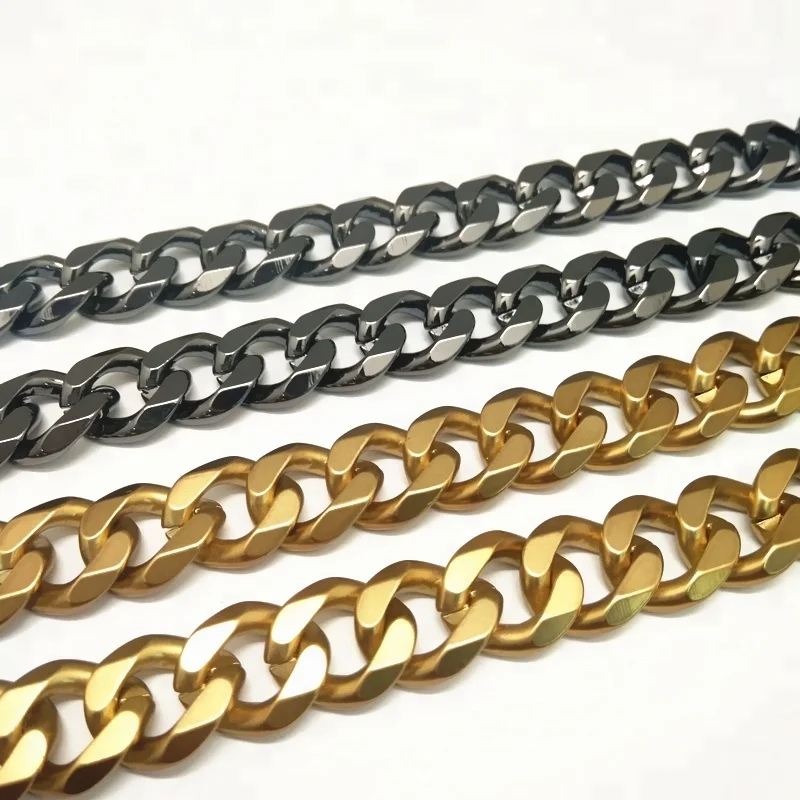 Fashion DIY aluminum curb bag chains
